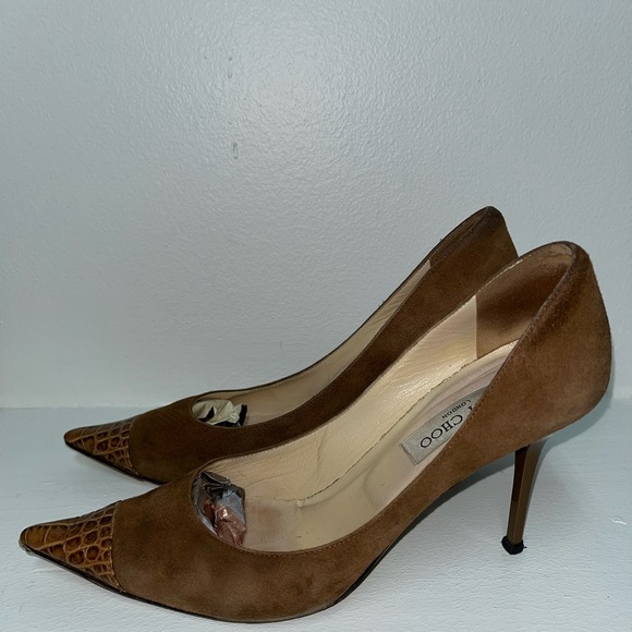Jimmy Choo Brown Suede Heels - Picture 13 of 13
